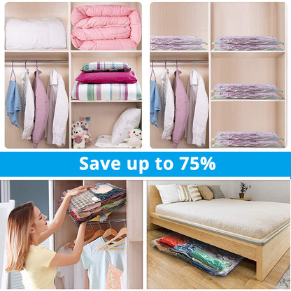 Foldable Transparent Vacuum Storage Bag for Clothes