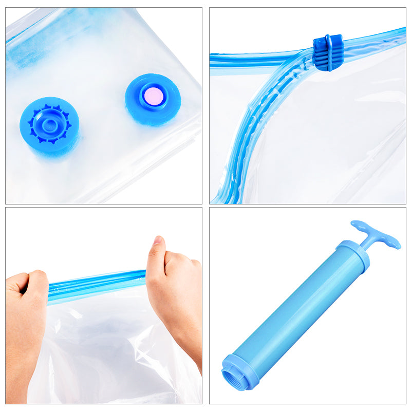 Foldable Transparent Vacuum Storage Bag for Clothes